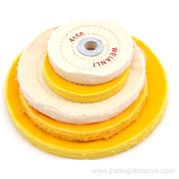 abrasive yellow leather muslin cotton cloth buffing wheel